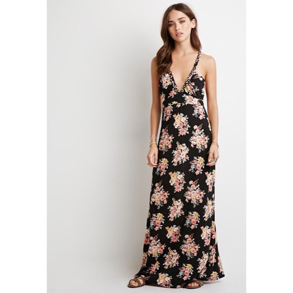 Forever 21 Dresses Womens Plus Floral Print Maxi Dress Poshmark